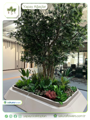 kurumsal ofis ve lobi İçin Özel tasarım dikdörtgen sürdürülebilir saksı