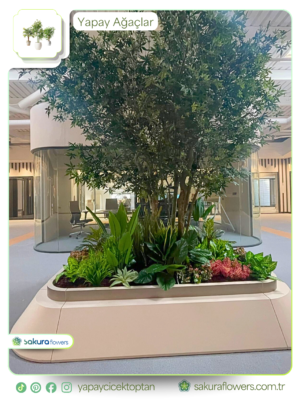 kurumsal ofis ve lobi İçin Özel tasarım dikdörtgen sürdürülebilir saksı