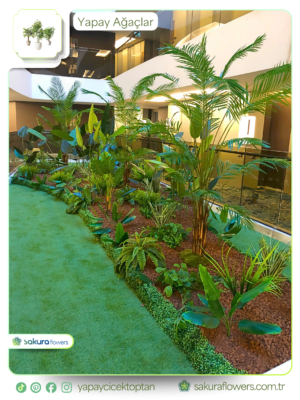 ahşap panel bölücü bitkilendirme